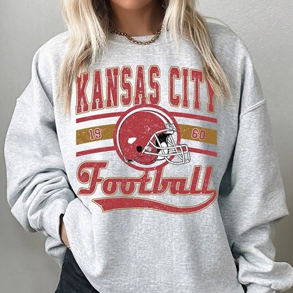 Margaret Other - Kansas City Football Sweatshirt, Vintage Style Kansas City Football Crewneck
